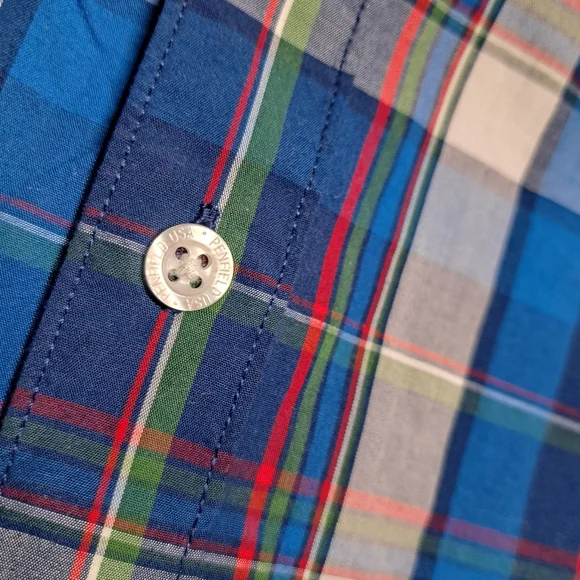Penfield Men's Button Down Shirt Classic Fit Blue Check Size Large - Picture 8 of 8